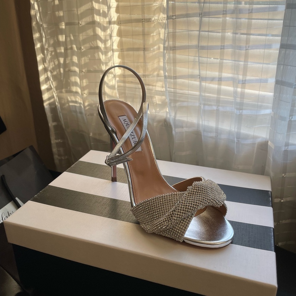 Aquazurra Crystal Twist Sandal 105 IT 39.5 *BRAND NEW*